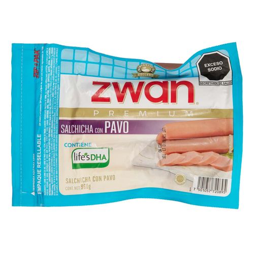 Salchicha Zwan Pavo DHA 960g