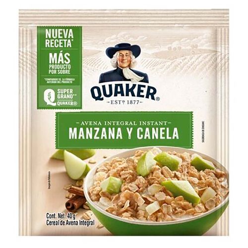 Avena Quaker Instantánea Manzana-Canela 40g
