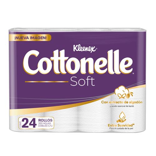 Papel Higiénico Kleenex Cottonelle Soft 24 Rollos