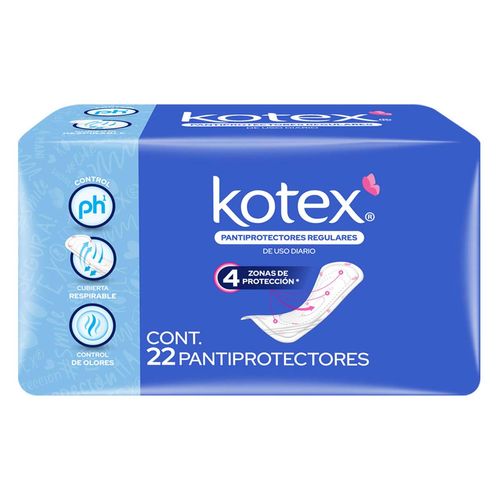 Pantiprotectores Kotex Regular 22 Pantiprotectores