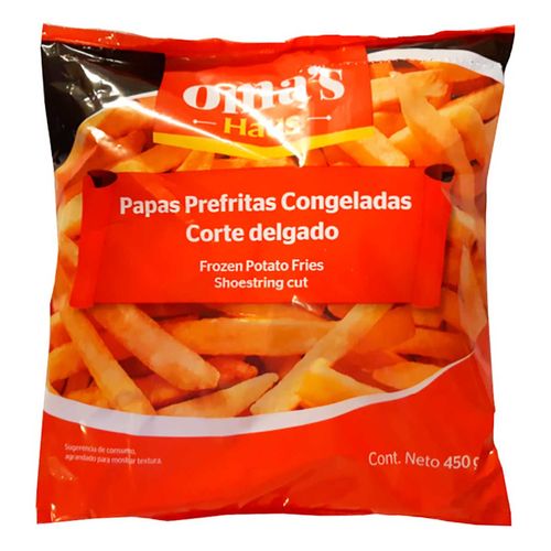 Papas Prefritas Congeladas Corte Delgado 450g
