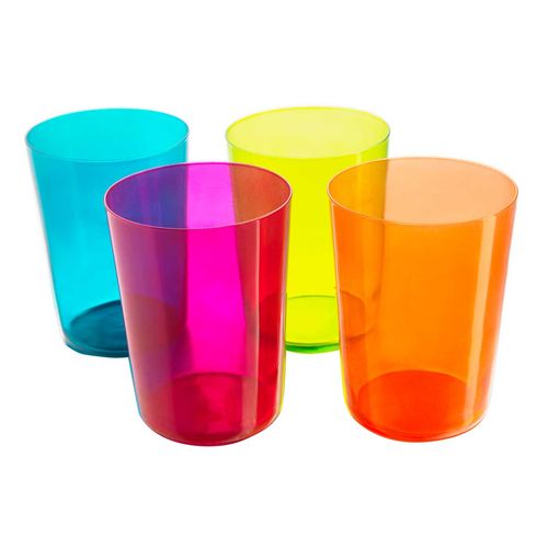 JUEGO DE 4 VASOS COLORES COLLINS