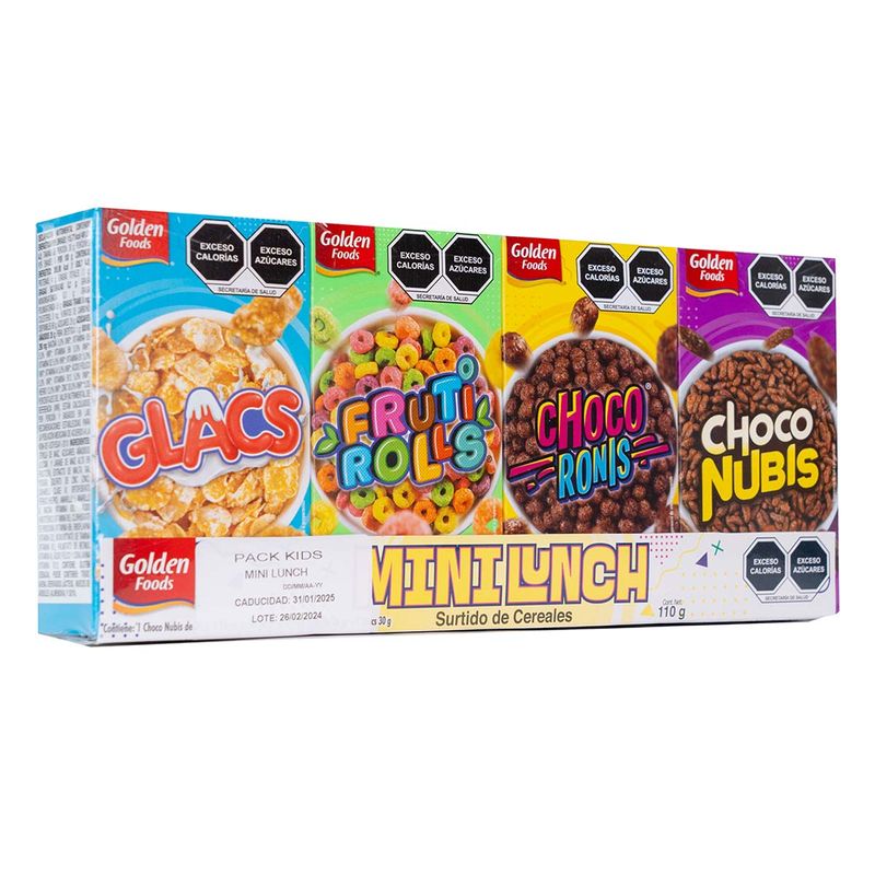 4Pack Cereal Mini Surtido Golden Foods 110g | Chedraui