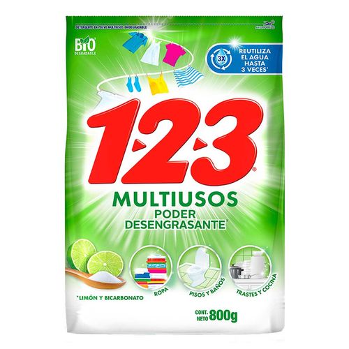 Detergente 123 Limón y Bicarbonato