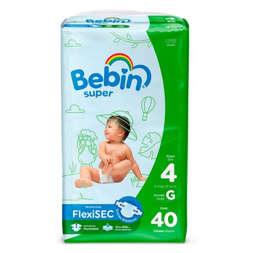 Pañales Bebin Super Flexisec Talla G 40 Pañales