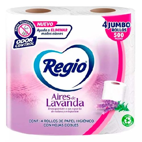 Papel Higiénico Regio Aires de Lavanda 4 Rollos