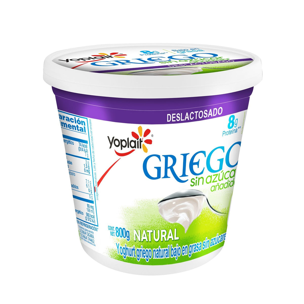 Yoghurt Griego Natural Deslactosado Yoplait 800g | Chedraui