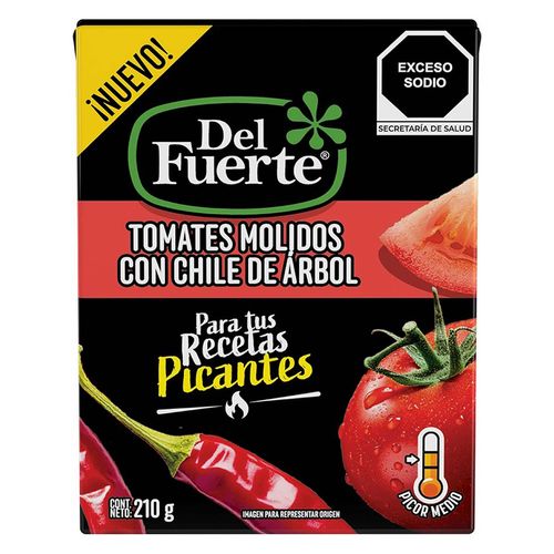 Tomates Molidos Del Fuerte con Chile de Árbol 210g