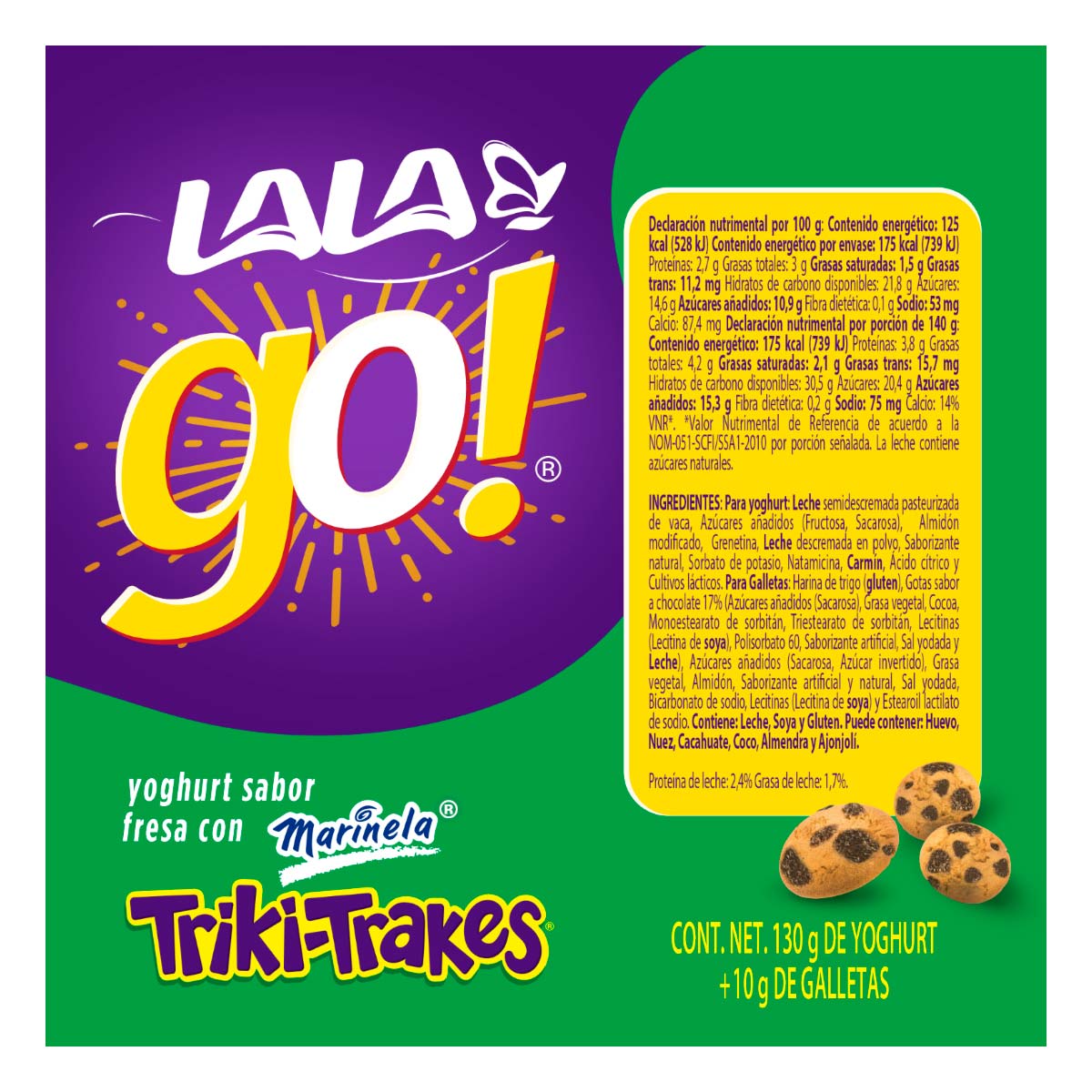 Yogurt Lala Go! Batido Fresa Triki Trakes 140g | Chedraui