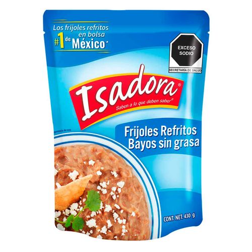 Frijoles Refritos Isadora Bayos Bajos en Grasa 430g