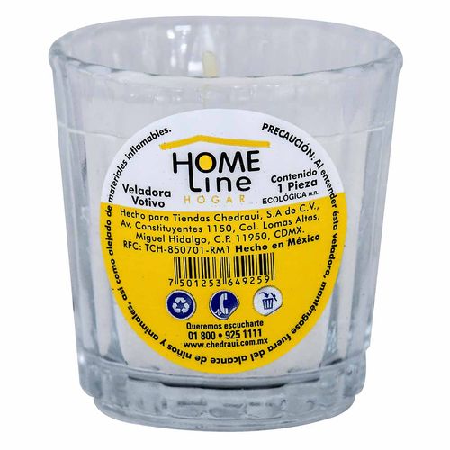 Veladora en Vaso de Vidrio Home Line Votivo