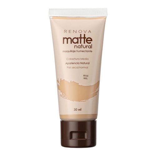 Base de Maquillaje Líquida Renova Matte Natural Beige Miel 30ml