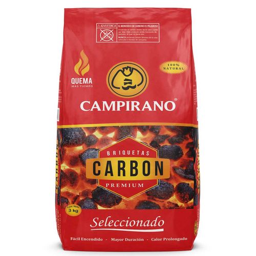 Briquetas de Carbón Campirano Premium 3kg