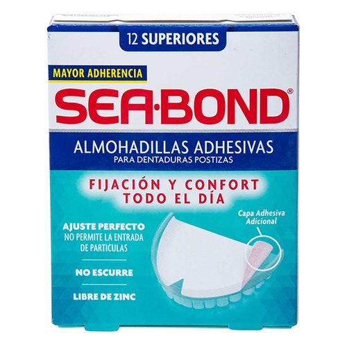 Adhesivo para Dentaduras Sea Bond Caja con 12 Almohadillas