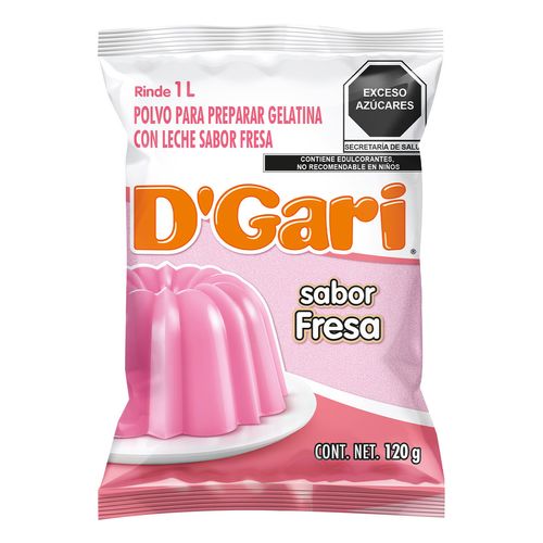 Gelatina D'Gari Fresa Leche 120g