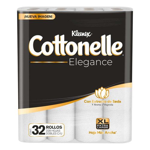 Papel Higiénico Kleenex Cottonelle Elegance 32 Rollos