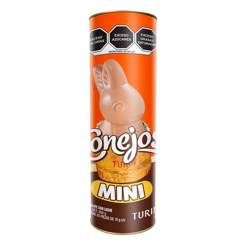 Conejos Mini Chocolates Con Leche Tubo 200g