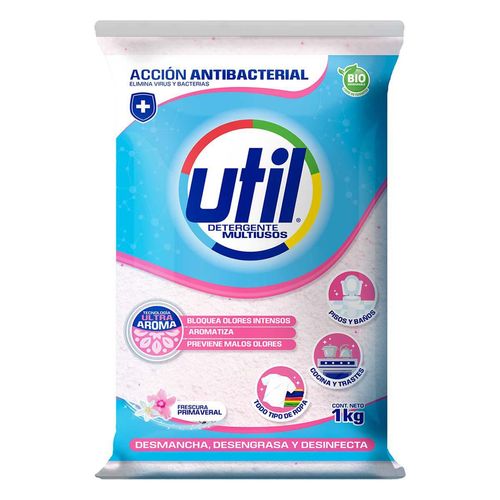 Detergente en Polvo Util Multiusos Frescura Primaveral 1Kg