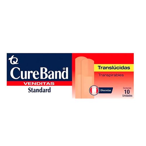 Venditas Adhesivas Cureband con 10 Piezas