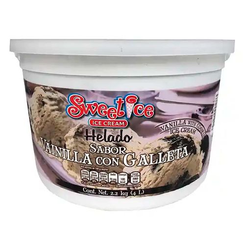 Helado Sweet Ice Vainilla Galleta 4L