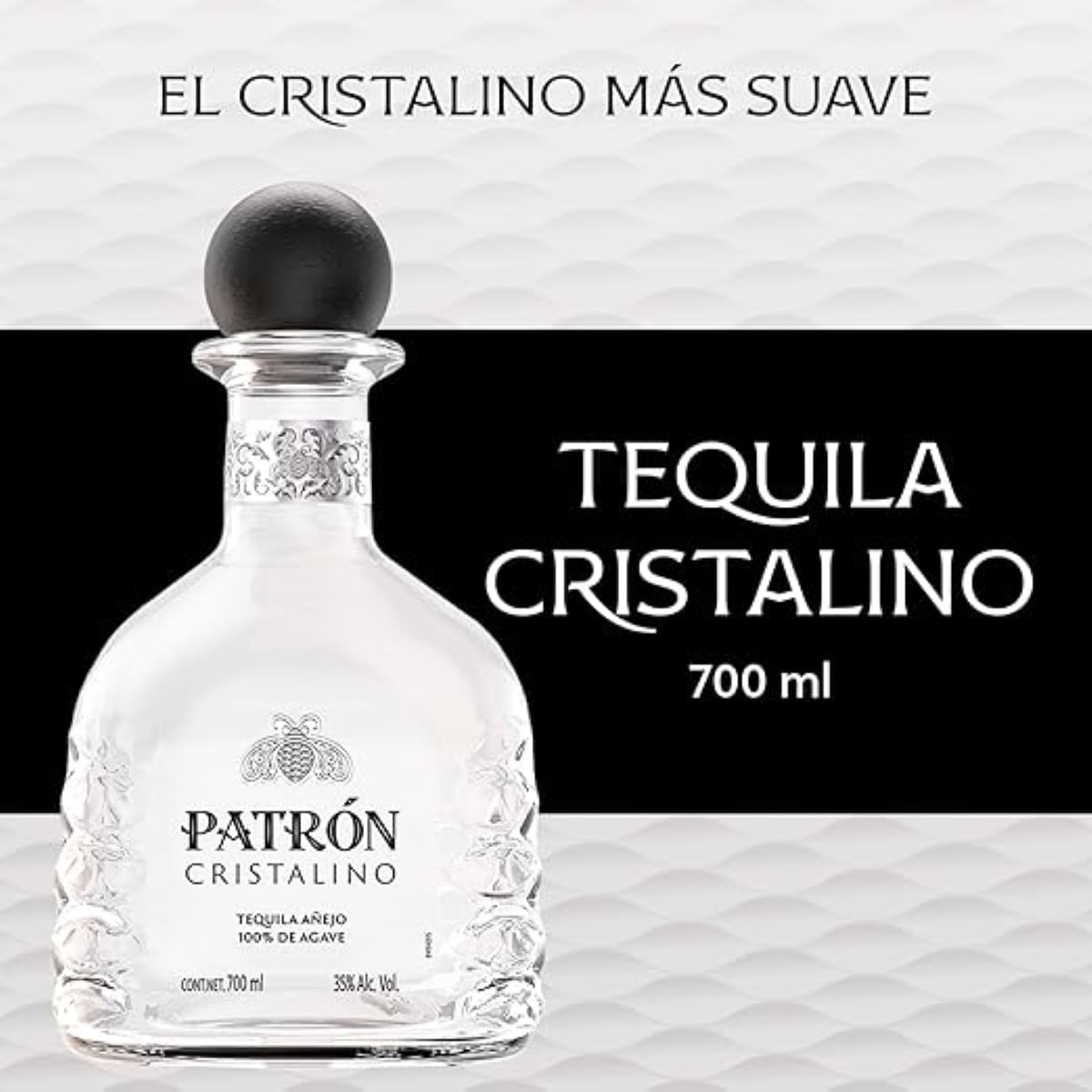 Tequila Patrón Añejo Cristalino 700ml | Chedraui