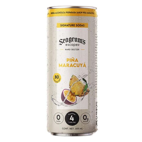 Hard Seltzer Seagram´s Piña Maracuyá 355ml
