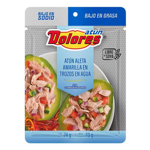 Atún Dolores en Agua Bajo en Sodio Sobre 74g