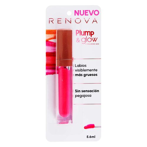 Brillo Labial Renova Plump & Glow Rosa 5.6ml