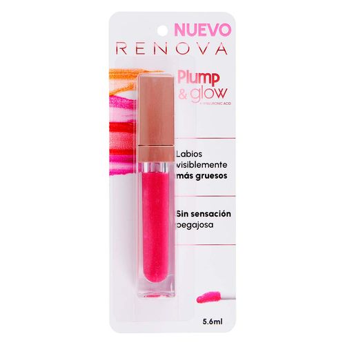 Brillo Labial Renova Plump & Glow Rosa Intenso 5.6ml