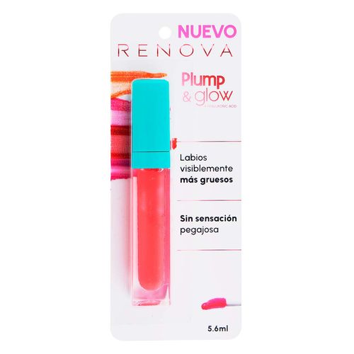 Brillo Labial Renova Plump & Glow Coral 5.6ml