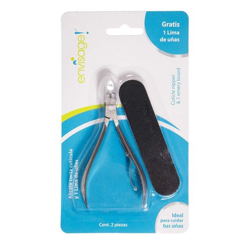 Cortador de Cutícula Envisage + Lima de Uñas 2 Uds