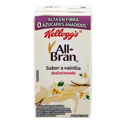 Leche Kellogg's All Bran Vainilla Deslactosada 190ml