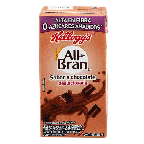 Leche Kellogg's All Bran Chocolate Deslactosada 190ml