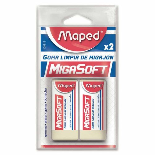 Goma Maped Blanca 2 Pz Escolar