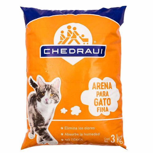 Arena Fina para Gato Chedraui 3kg.
