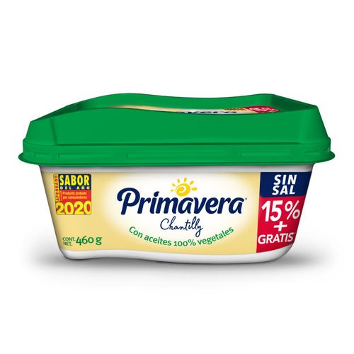 Margarina Primavera Chantilly sin Sal 460g