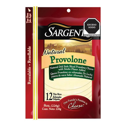 Queso Sargento Provolone Rebanado 226g