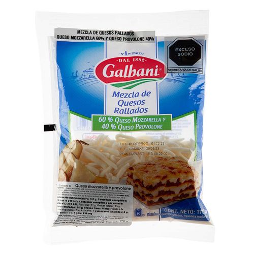 Queso Mozzarella y Provolone Galbani 170g