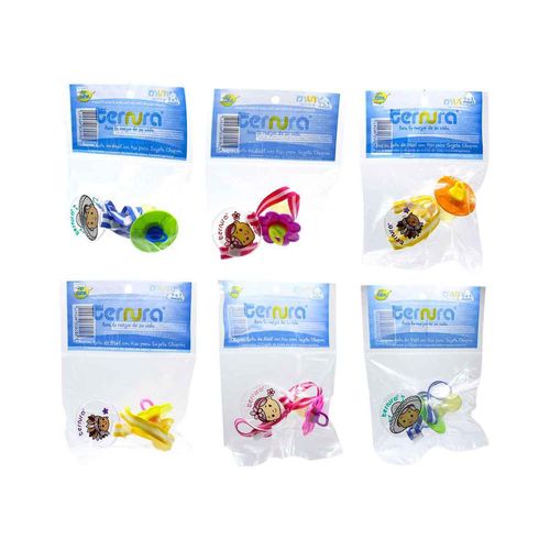 Chupón Ternura Asa Flor/Balón con Miel + Clip en Bolsa