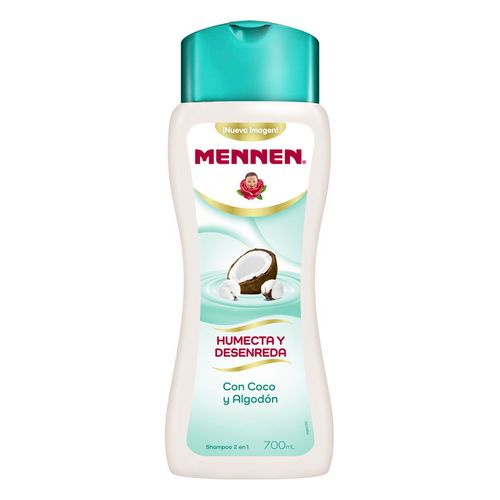 Shampoo Mennen Humecta y Desenreda Coco y Algodón 700ml