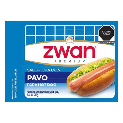 Salchicha Zwan De Pavo Hot Dog 500g