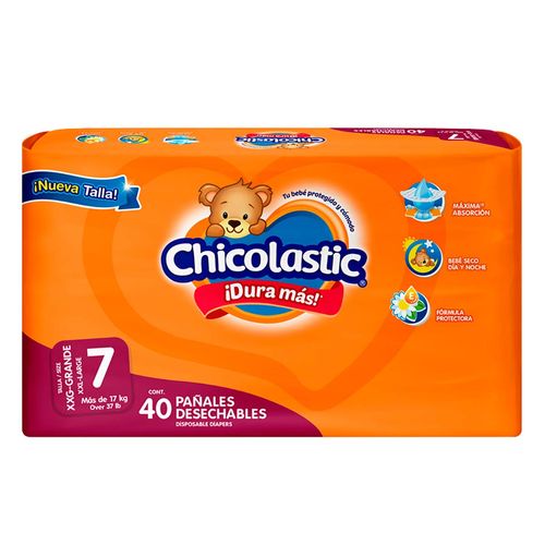 Pañales Chicolastic Talla 7 XXG Grande 40 pañales