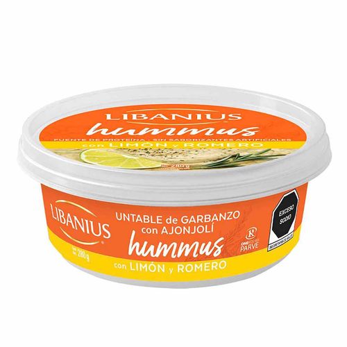 Hummus Libanius Limón y Romero 280g