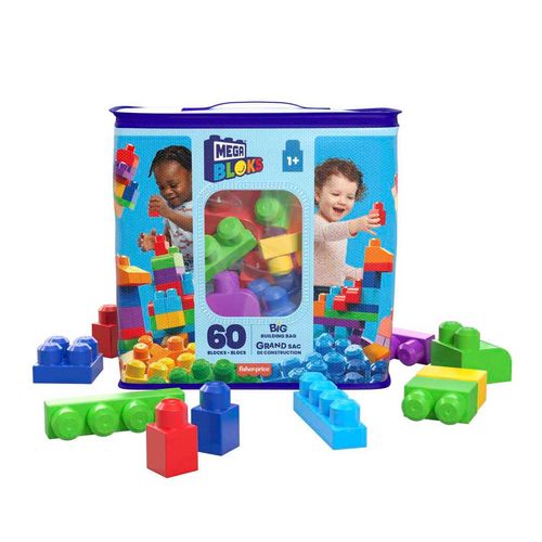 Bloques Mega Bolsa 60 Pcs Azul DCH55