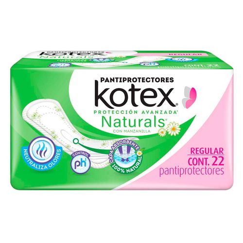 Pantiprotector Kotex Manzanilla Regular 22 Pzas