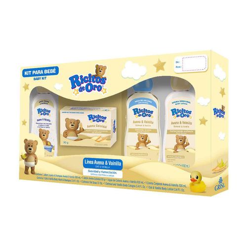 Kit Ricitos De Oro Línea Avena y Vainilla con 4 Piezas