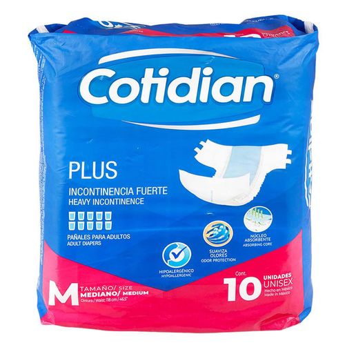 Pañal para Adulto Mediano Cotidian 10 Piezas