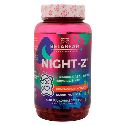 Vitaminas en Gomitas Nigth-Z Belabear Naranja 100 Piezas