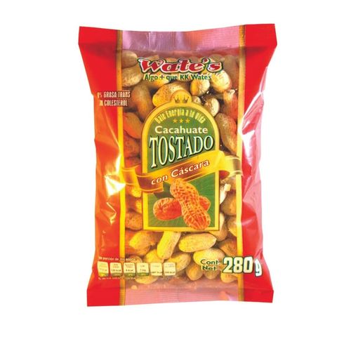 Cacahuate Tostado Wate's 280g