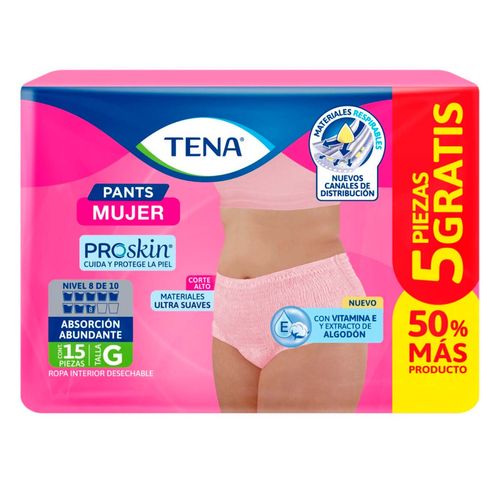 Pañal De Adulto Tena Pants Grande 10 Piezas